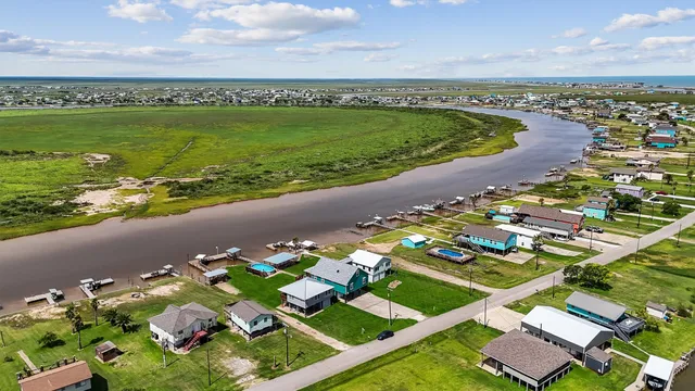 a view of an ocean and beach