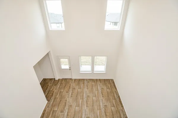 an empty room with window