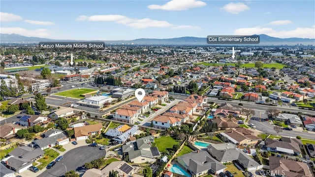 an aerial view of a city