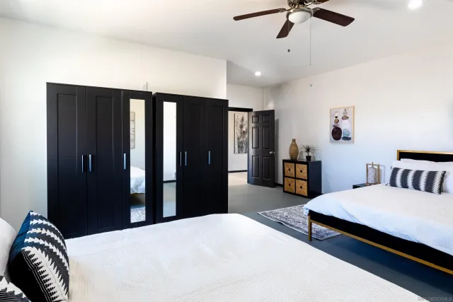 a view of lake and mountain