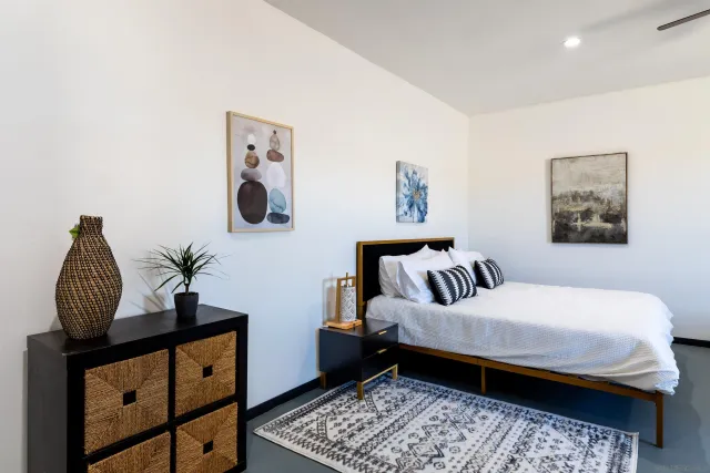 a view of a yard with an outdoor space