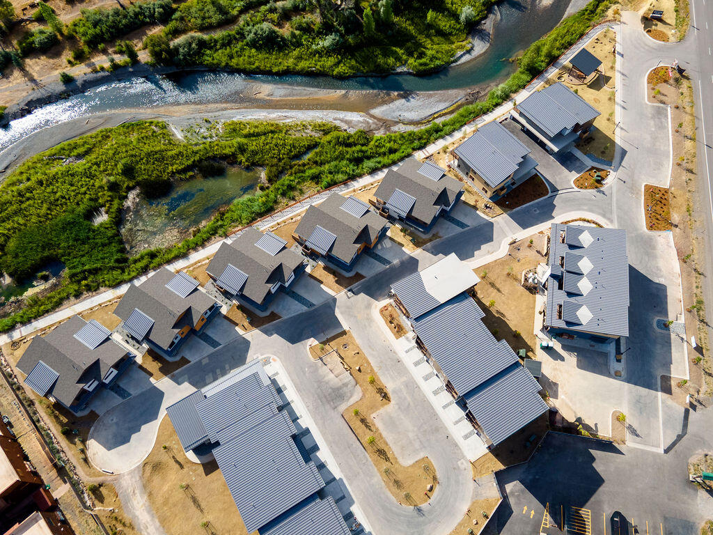 176 Alpine Lane, Unit 300 M2 301 Ridgway, CO 81432 - Photo 16 of 37 an aerial view of residential houses with outdoor space