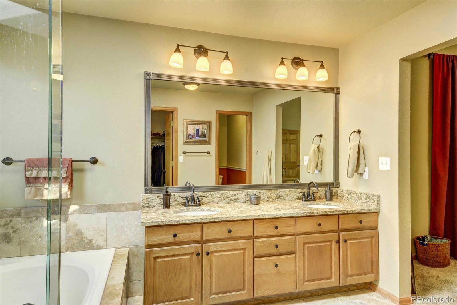 9932 South Spring Hill Place Highlands Ranch, CO 80129 - Photo 18 of 31 a bathroom with a sink and a mirror