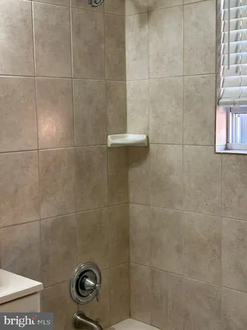 a bathroom with a tub