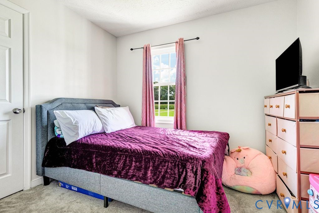 1018 Eubanks Road Dunnsville, VA 22454 - Photo 17 of 26 a bedroom with a bed and a flat screen tv