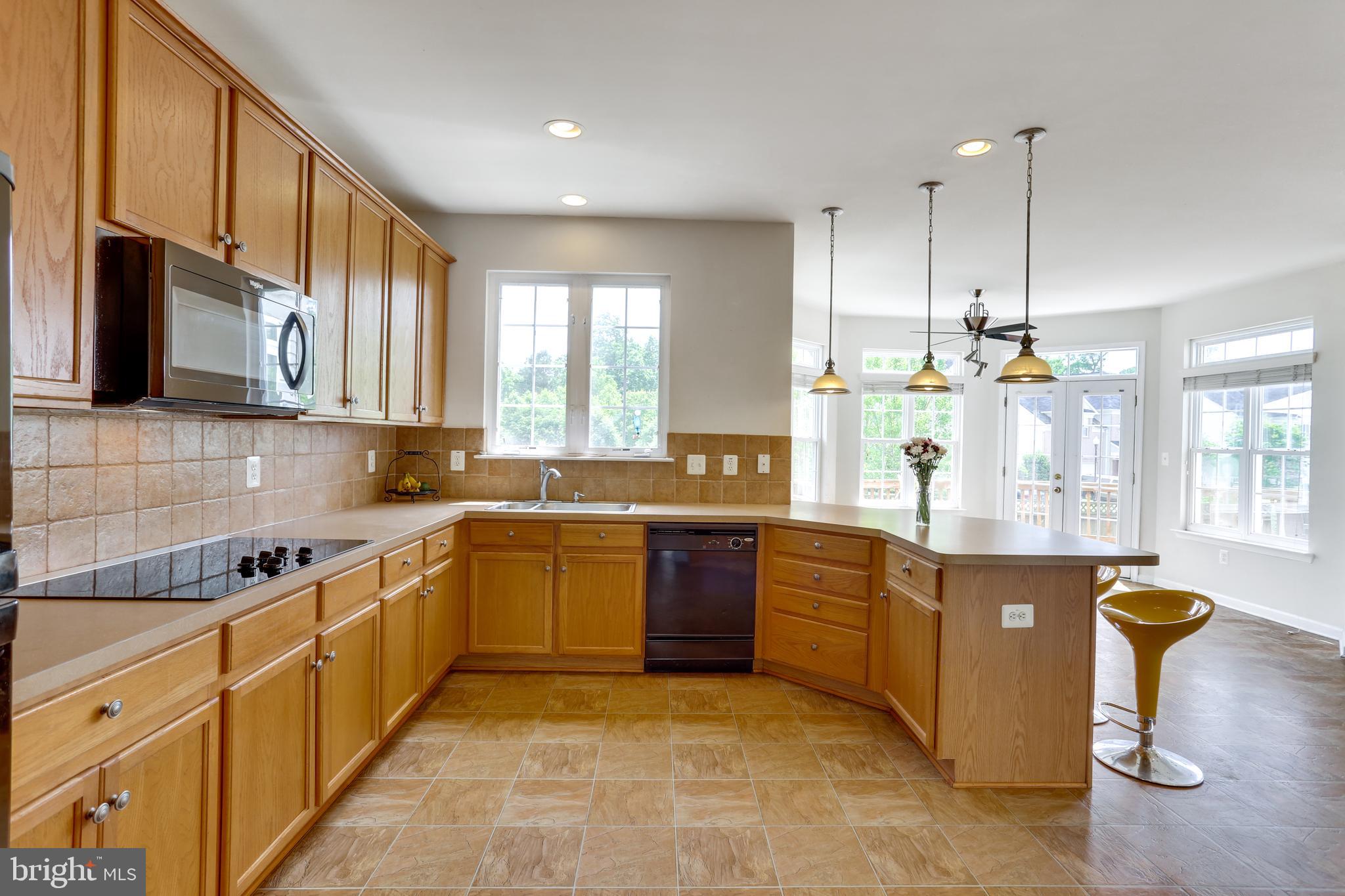 19 Rivers Edge Terrace Indian Head, MD 20640 - Photo 9 of 53 Kitchen with built-in microwave & tile backsplash