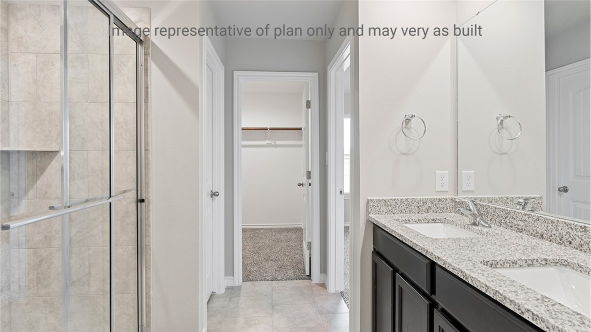 1509 Choctaw Road Sinton, TX 78387 - Photo 22 of 30 a bathroom with a granite countertop shower sink and mirror
