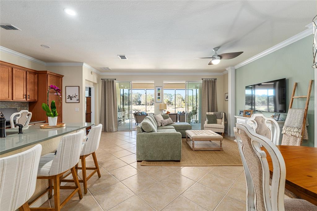 9595 Southwest 70th Loop Ocala, FL 34481 - Photo 25 of 100 a living room with furniture and a flat screen tv