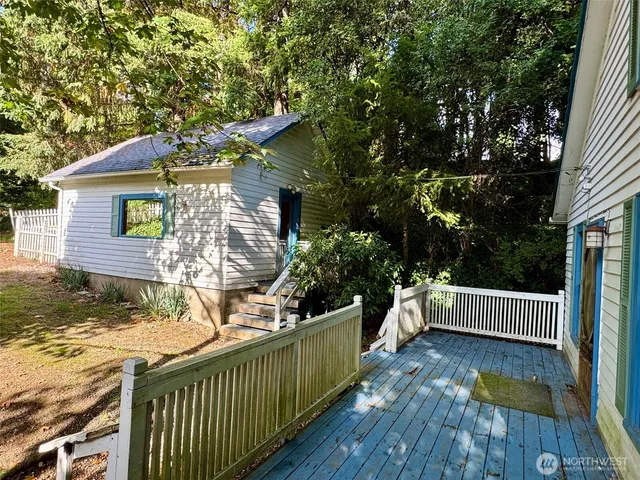 a view of a house with wooden floor