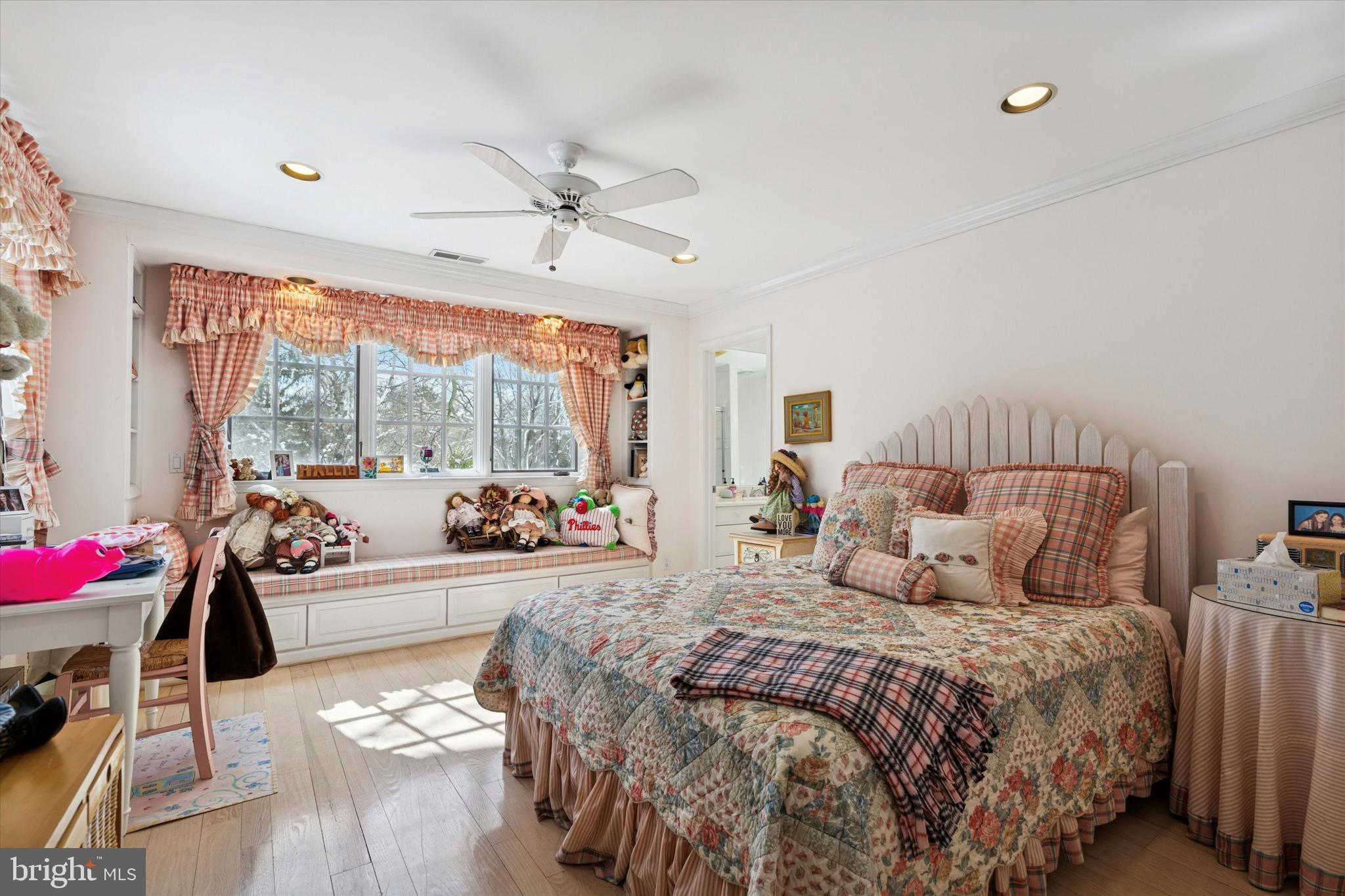 736 Woodleave Road Bryn Mawr, PA 19010 - Photo 30 of 44 a bedroom with a bed and a large window