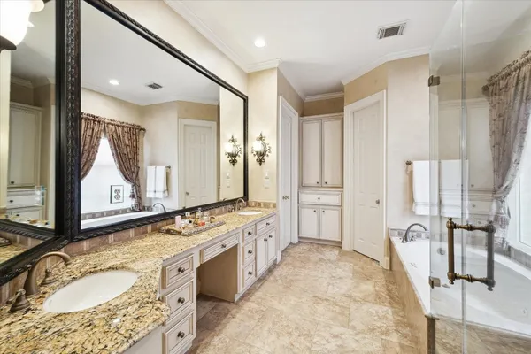 a view of a table and chairs in the patio