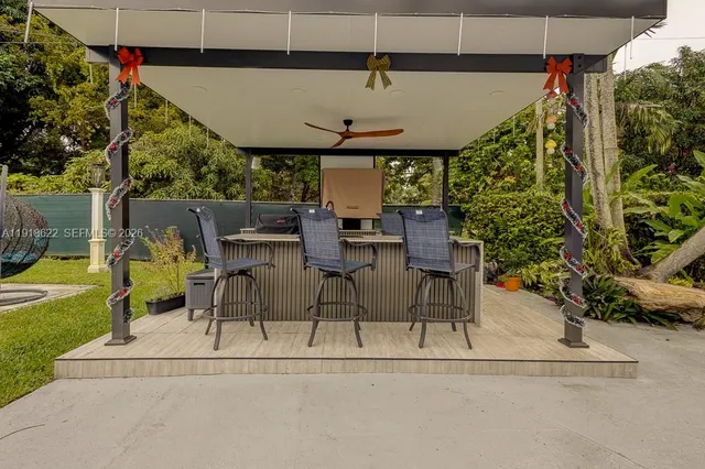 a view of a backyard of the house