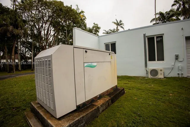 an aerial view of residential building with outdoor space