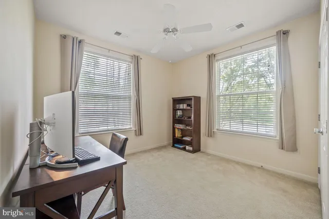 a view of workspace with a window