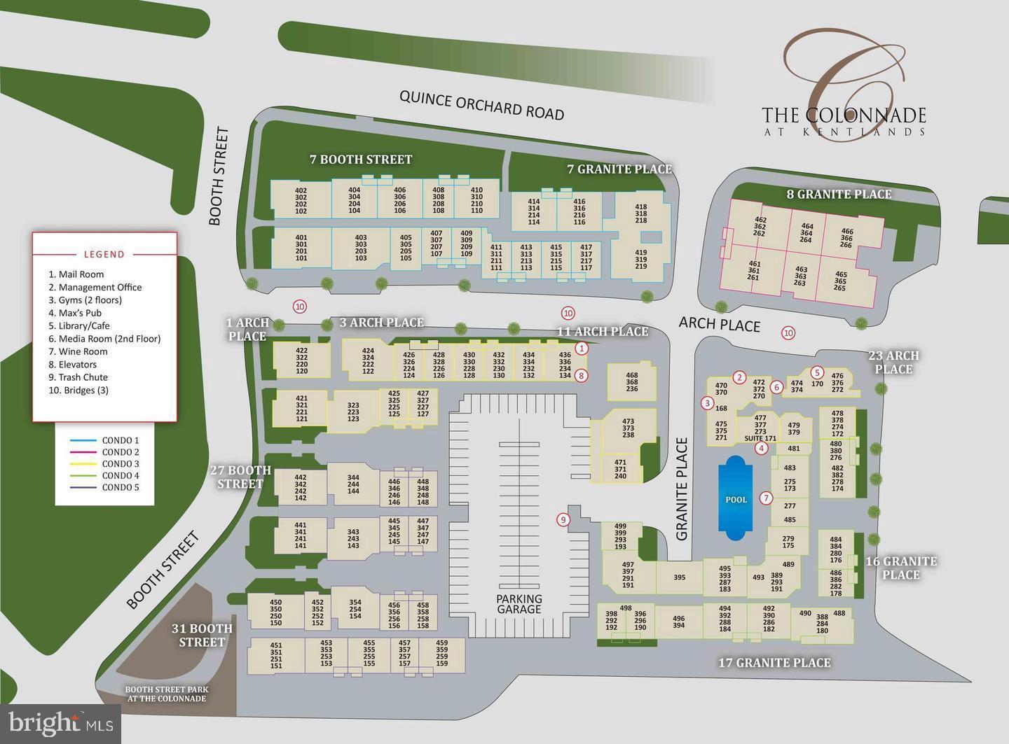 7 Booth Street, Unit 202 Gaithersburg, MD 20878 - Photo 31 of 32 a front view of a building with glass windows