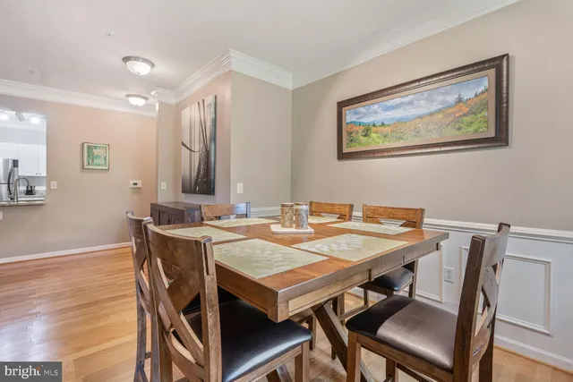 a view of a dining area with furniture
