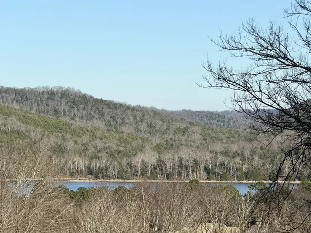 a view of lake with a mountain