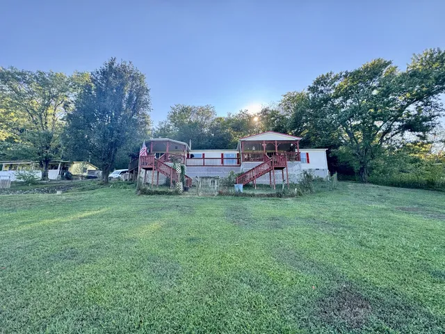an outdoor space with garden view