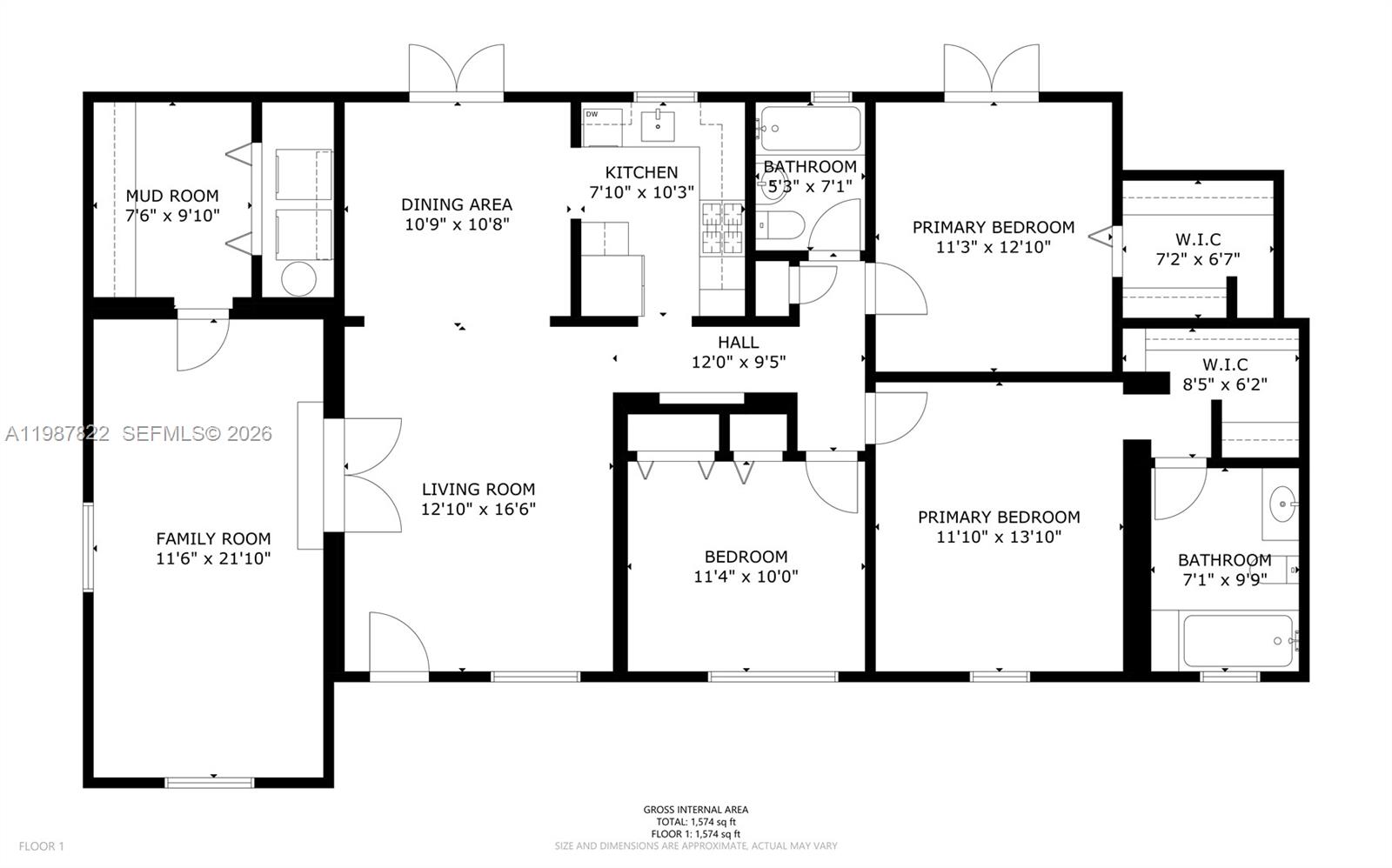 5961 Southwest 46th Terrace Miami, FL 33155 - Photo 28 of 28 a picture of a floor plan