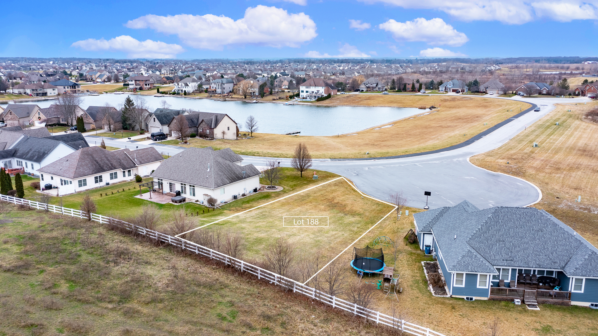 8312 Doubletree Drive North Winfield, IN 46307 - Photo 6 of 31 an aerial view of a house with a swimming pool