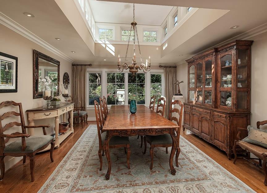 396 Hot Springs Road Montecito, CA 93108 - Photo 9 of 17 a view of a dining room with furniture window and wooden floor