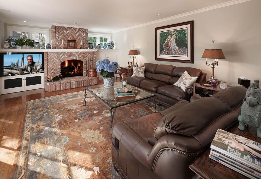 396 Hot Springs Road Montecito, CA 93108 - Photo 10 of 17 a living room with furniture and a fireplace