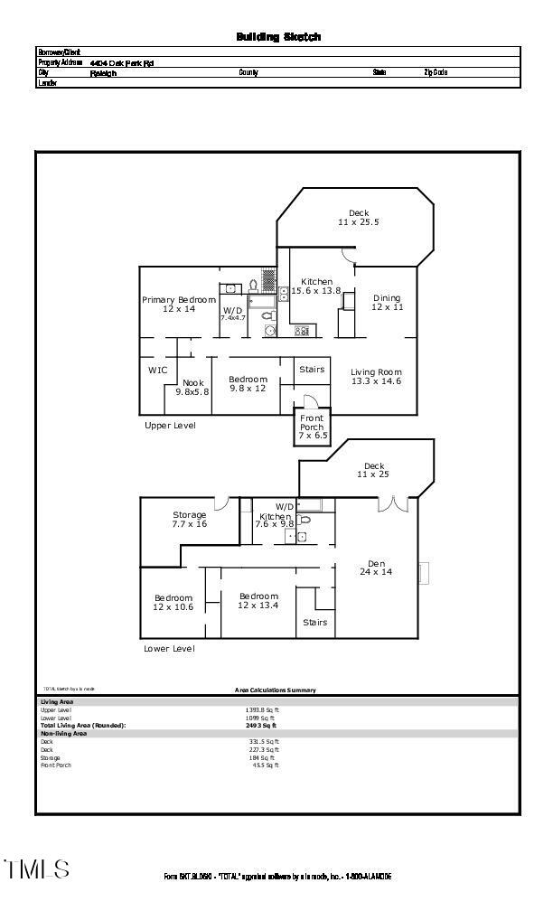 4404 Oak Park Road Raleigh, NC 27612 - Photo 46 of 50 Measurements Oak Park