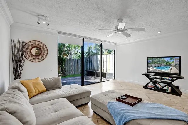 a living room with furniture and a couch