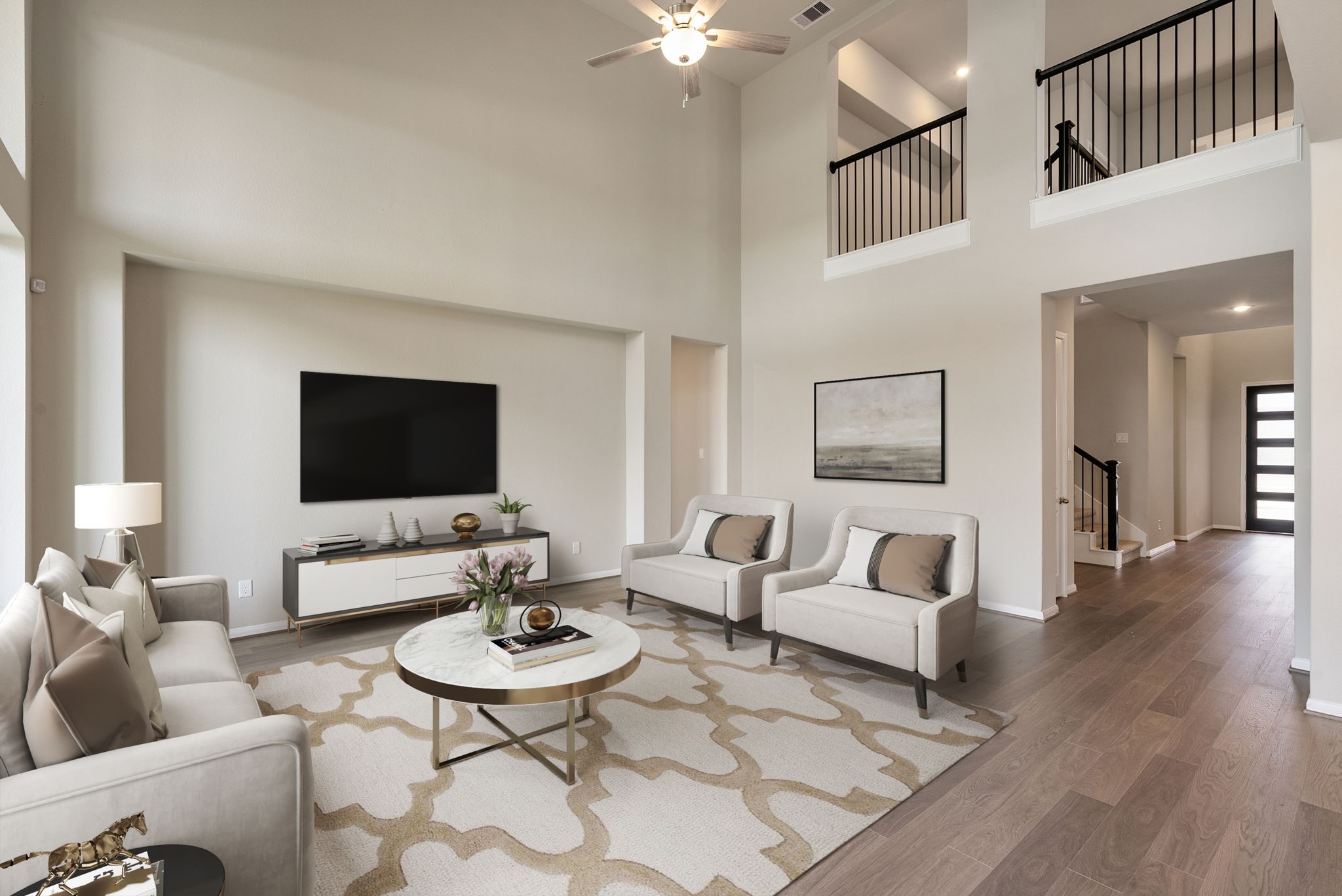 18807 Lima Orange Trail Manvel, TX 77578 - Photo 8 of 32 a living room with furniture and a flat screen tv