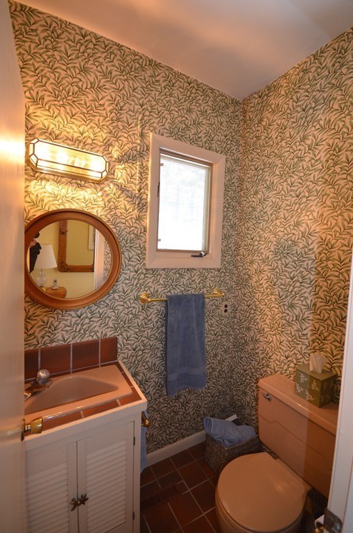 48 Meetinghouse Road Pelham, MA 01002 - Photo 19 of 30 a bathroom with a toilet and a sink