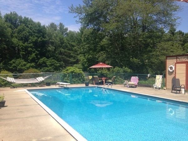 48 Meetinghouse Road Pelham, MA 01002 - Photo 27 of 30 a view of a swimming pool and lounge chairs