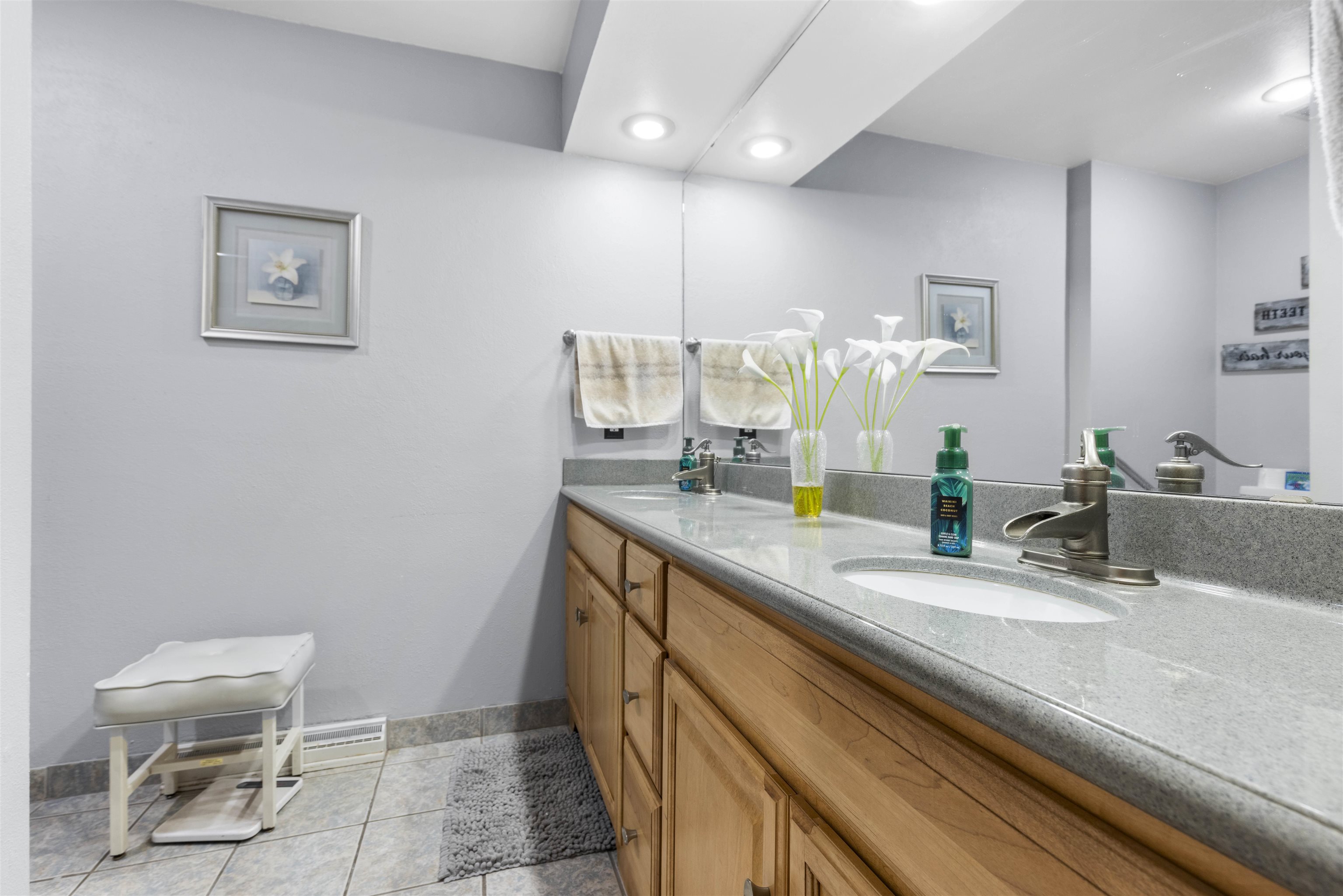 4969 Brookview Road Rockford, IL 61107 - Photo 17 of 34 a bathroom with a sink a toilet and a mirror