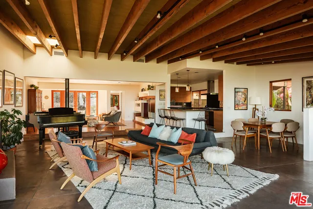 a outdoor space with lots of tables and chairs