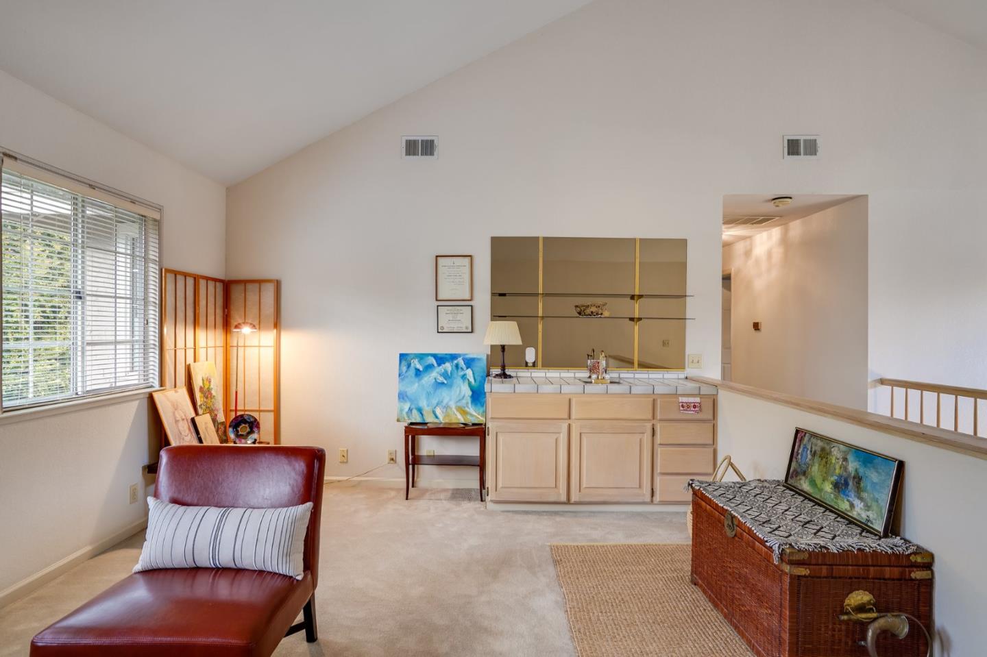 1383 Van Dusen Lane Campbell, CA 95008 - Photo 28 of 58 a living room with furniture and a fireplace