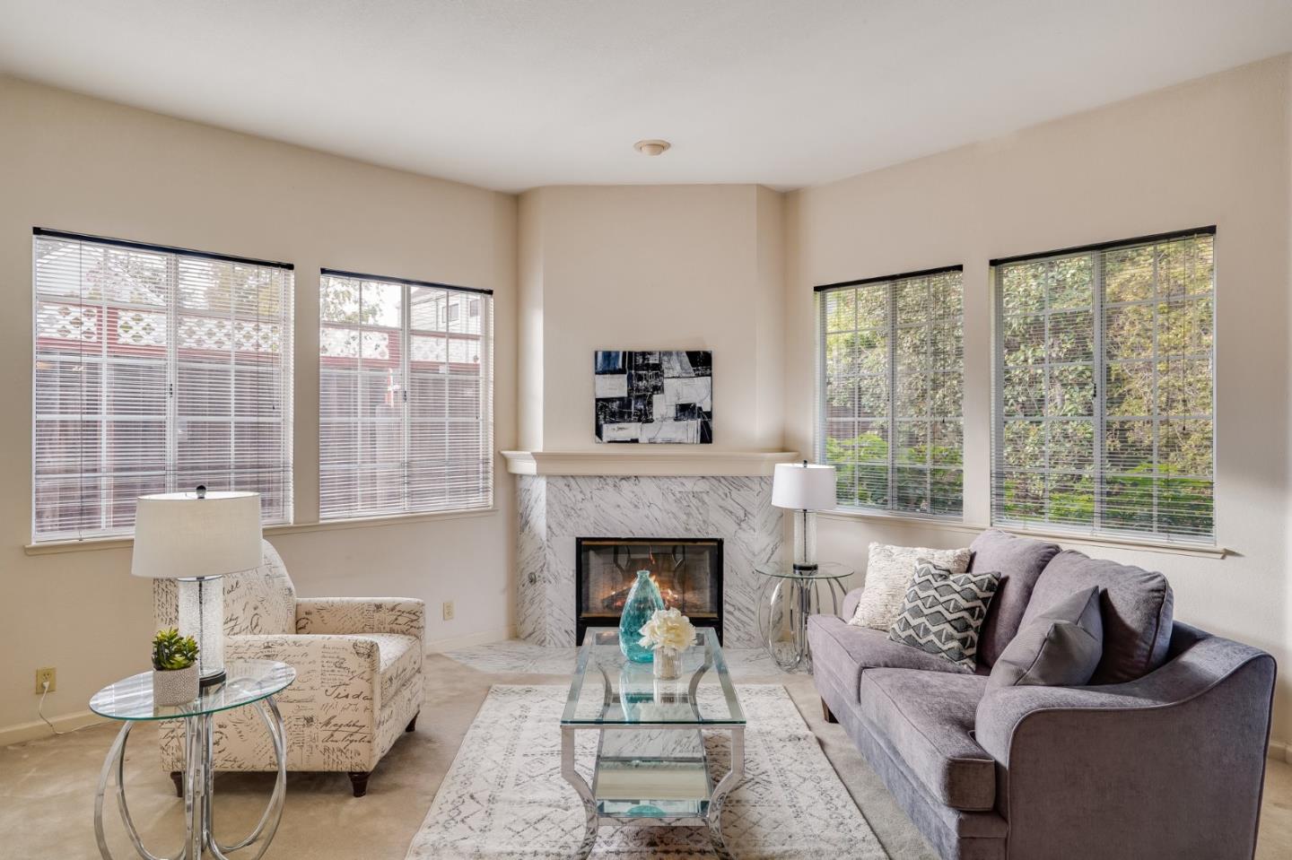 1383 Van Dusen Lane Campbell, CA 95008 - Photo 5 of 58 a living room with furniture and a fireplace