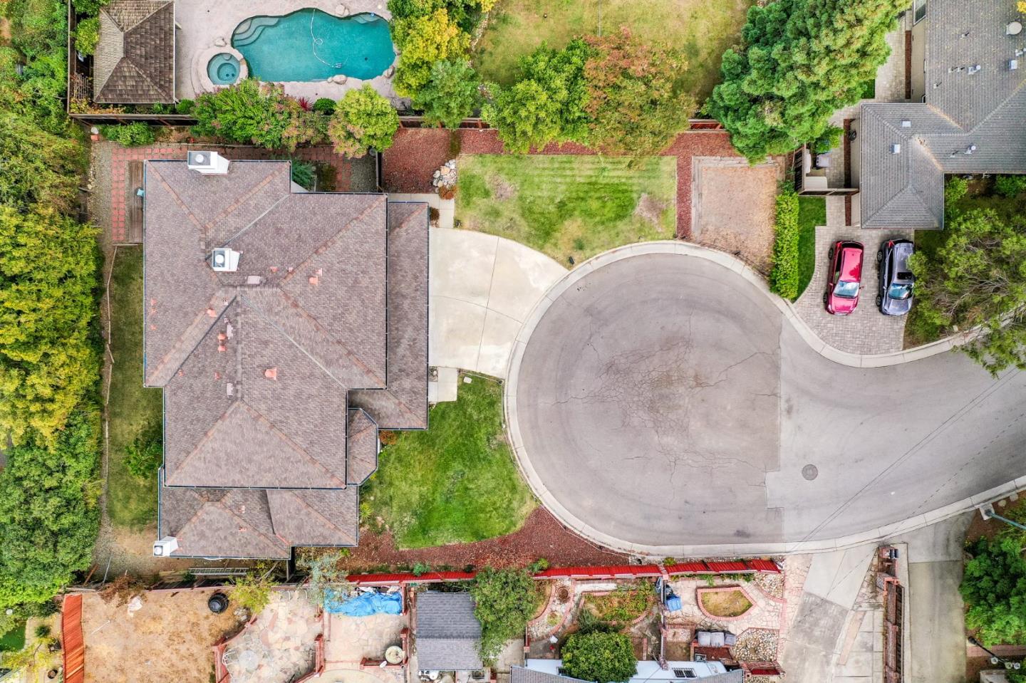 1383 Van Dusen Lane Campbell, CA 95008 - Photo 53 of 58 an aerial view of a house with a garden and a potted plant