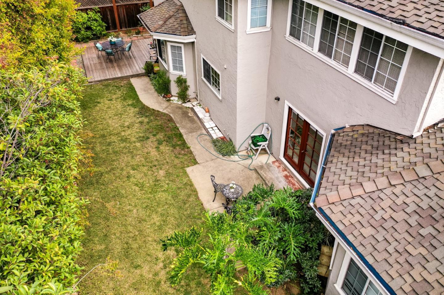 1383 Van Dusen Lane Campbell, CA 95008 - Photo 57 of 58 an aerial view of a house with swimming pool and porch
