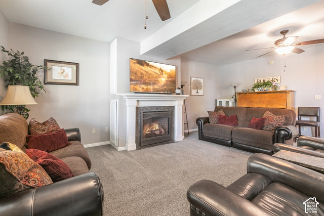 1764 West 1200th Street North Mapleton, UT 84664 - Photo 11 of 35 Recessed lighting, ceiling fans, and carpeted flooring