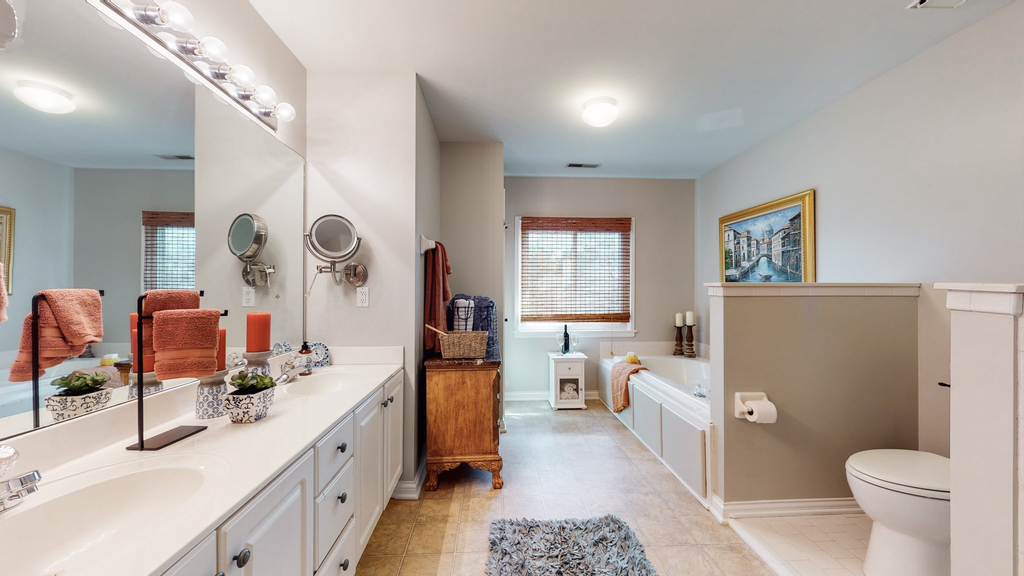 182 Scotsman Lane Franklin, TN 37064 - Photo 16 of 26 a bathroom with a granite countertop sink mirror vanity and toilet