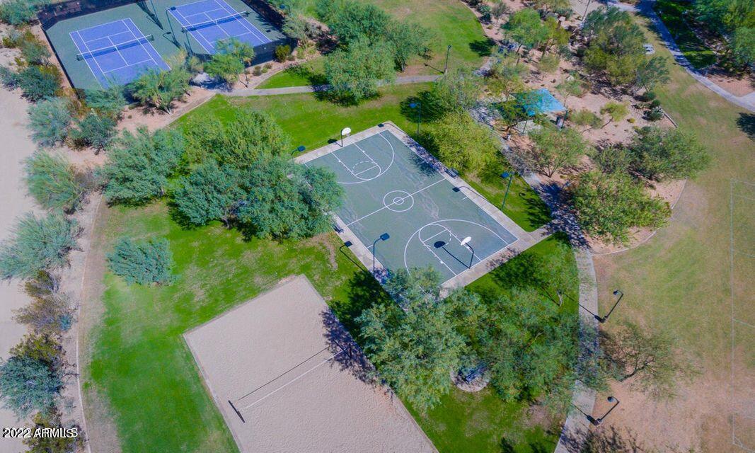 2413 West Sienna Bouquet Place Phoenix, AZ 85085 - Photo 54 of 61 an aerial view of a house with a yard and garden