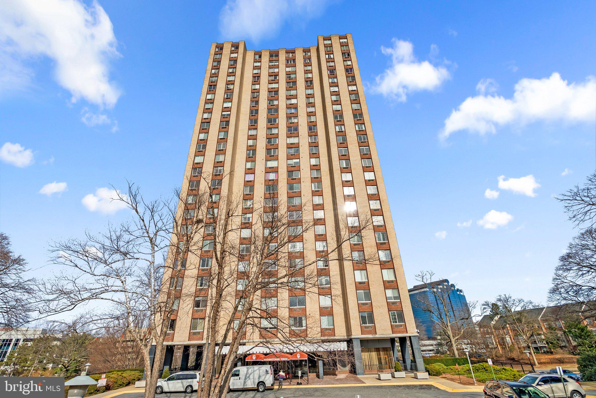 a front view of a building