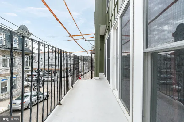 a view of a balcony