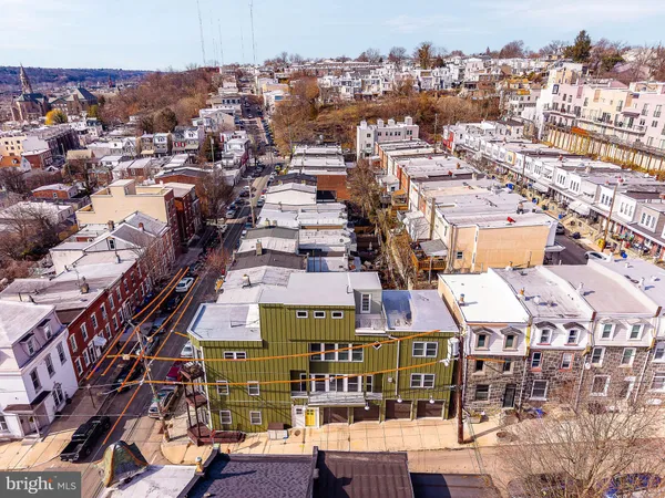 an aerial view of a city