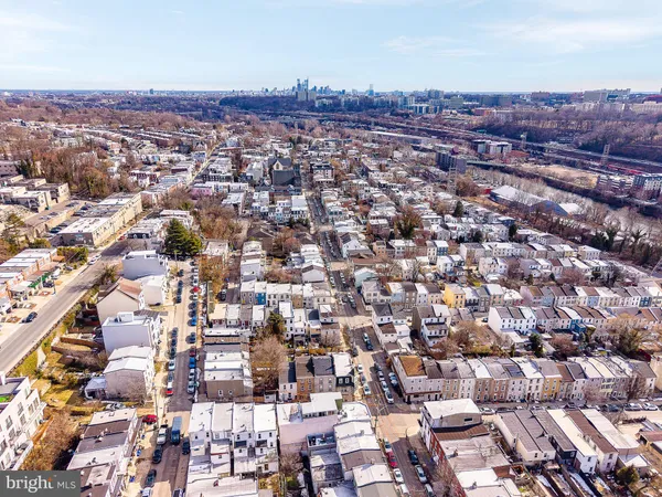 an aerial view of a city