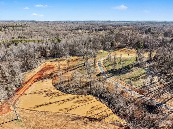 an aerial view of house