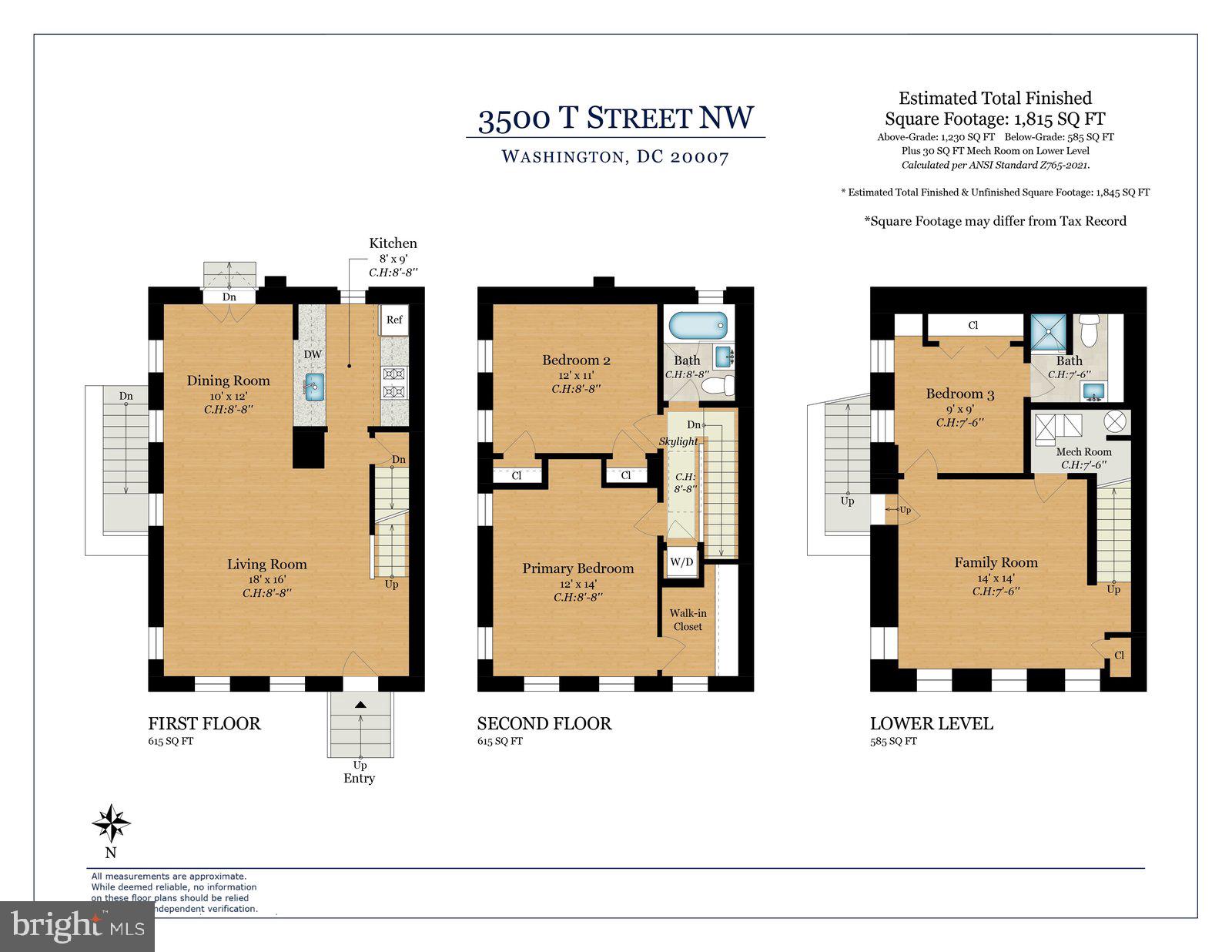 3500 T Street Northwest Washington, DC 20007 - Photo 22 of 22 3500 T St NW Floor Plan