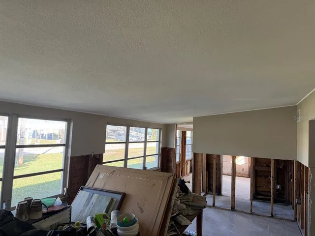 a view of a livingroom with furniture and window