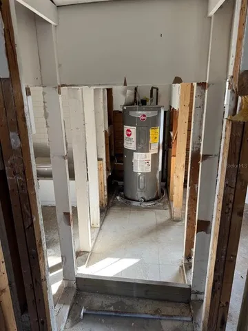 a view of water heater room