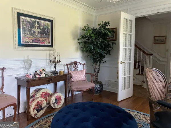 a bathroom with a sink double vanity and a mirror