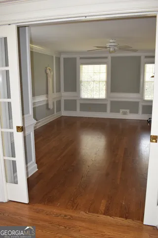 a view of a livingroom with furniture and a fireplace